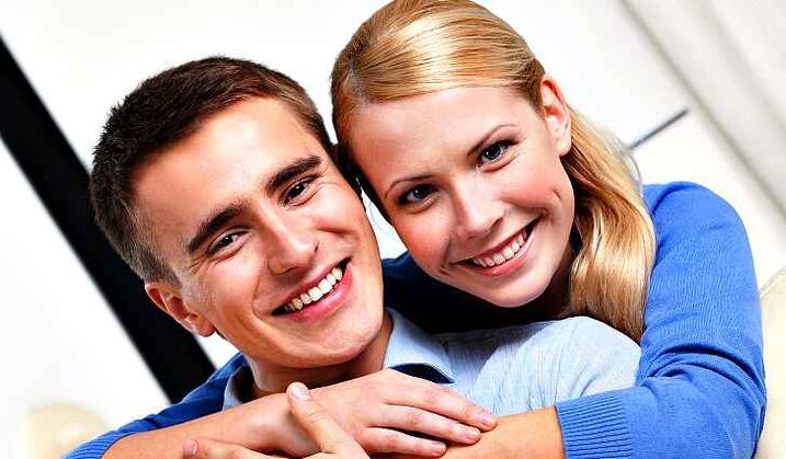 Happy man with a woman